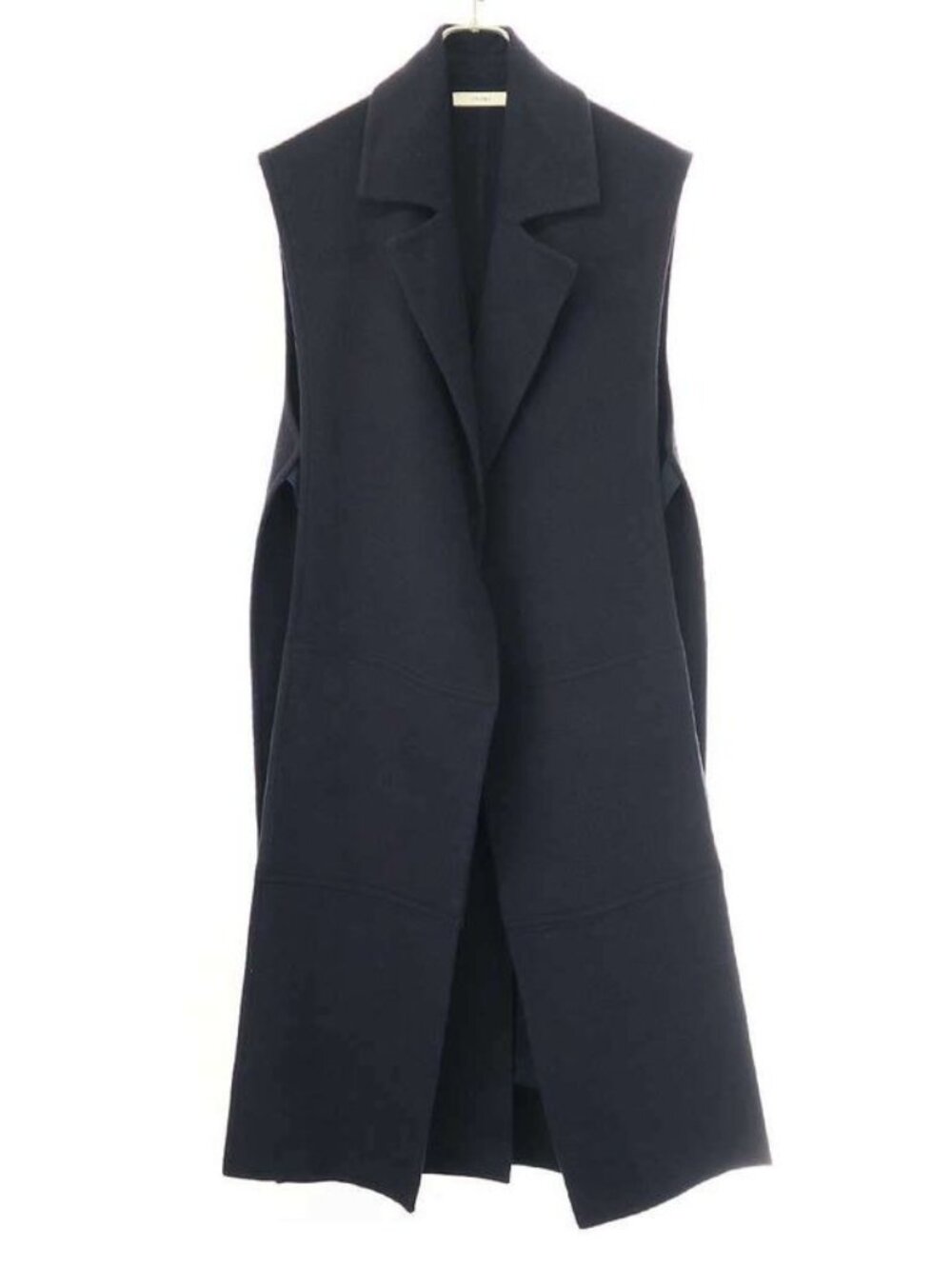 Celine by Phoebe Philo Cashmere Long Vest 2 8 P40 6700 Navy 36